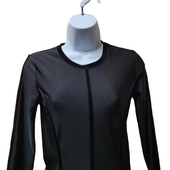 Puma Women's XS Nocturnal Long Sleeve Shirt Black Velvet Dry Cell Style 515697 - Picture 10 of 10